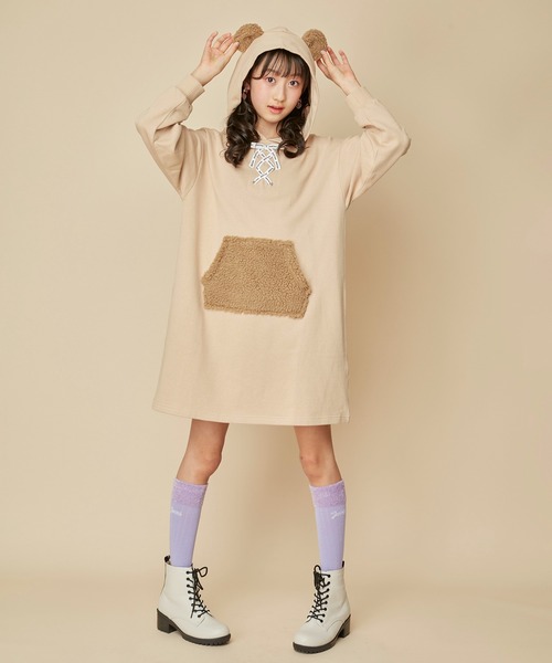 くまパティシエワンピース FIRST MOOD ワンピース 「FIRSTMOODコラボ」ピグメント風ティアード