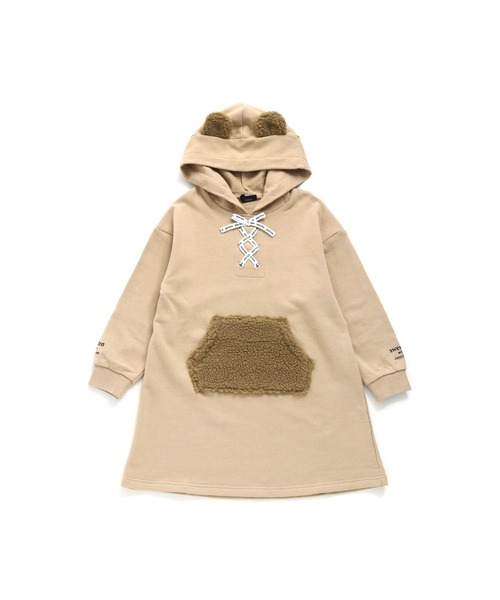 JENNI love（ジェニィラブ）の「【コットン100％】ボアポケットくま耳