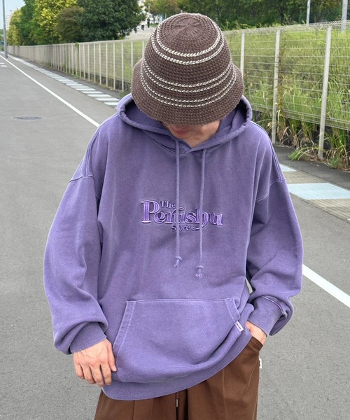 立体刺繍ピグメントフーディー（パーカー）｜Perushu（ペルーシュ）の