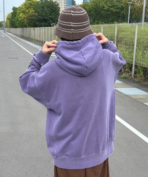 立体刺繍ピグメントフーディー（パーカー）｜Perushu（ペルーシュ）の