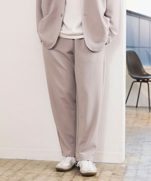 B:MING by BEAMS(ビーミングバイビームス)の「B:MING by BEAMS / ダブルフェイス 梨地 1タック イージーパンツ(セットアップ対応)(その他パンツ・メンズ・ネイビー/ライトグレー/ブラック・X-LARGE/MEDIUM/SMALL/LARGE)」の3枚目の写真