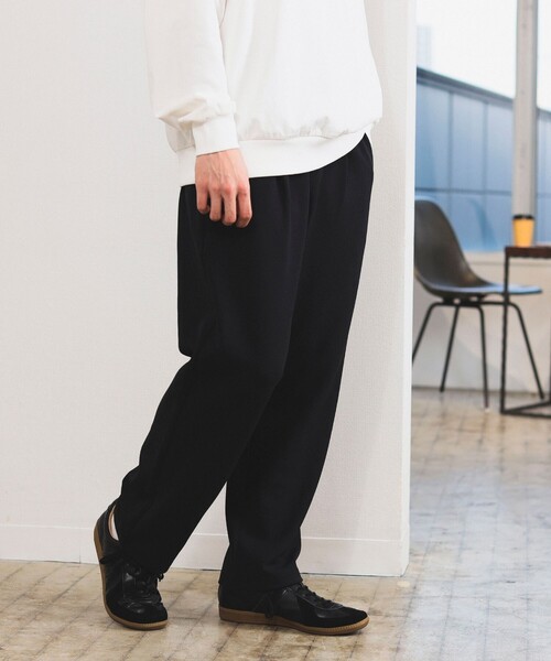 B:MING by BEAMS(ビーミングバイビームス)の「B:MING by BEAMS / ダブルフェイス 梨地 1タック イージーパンツ(セットアップ対応)(その他パンツ・メンズ・ネイビー/ライトグレー/ブラック・X-LARGE/MEDIUM/SMALL/LARGE)」の13枚目の写真
