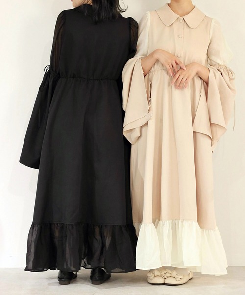 apres jour by あかちゃす（アプレジュールバイアカチャス）の「【あかちゃすコラボアイテム】フレアワンピース【ZOZOTOWN限定アイテム】（ワンピース・レディース・オレンジ/ベージュ/ブラック・フリー/X-LARGE）」の21枚目の写真