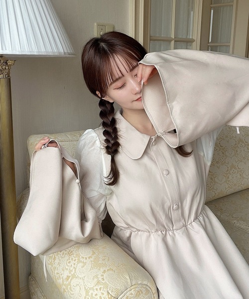 apres jour by あかちゃす（アプレジュールバイアカチャス）の「【あかちゃすコラボアイテム】フレアワンピース【ZOZOTOWN限定アイテム】（ワンピース・レディース・オレンジ/ベージュ/ブラック・フリー/X-LARGE）」の11枚目の写真