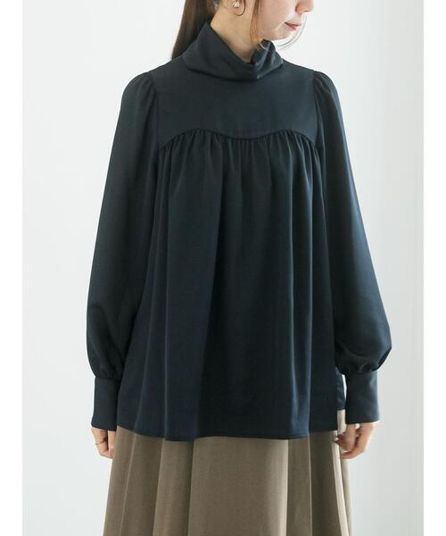 Te chichi（テチチ）の「サテンハイネックブラウス（シャツ/ブラウス・レディース・グレー/ネイビー/オリーブ・F）」の9枚目の写真