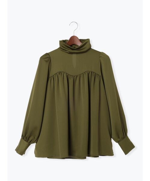 Te chichi（テチチ）の「サテンハイネックブラウス（シャツ/ブラウス・レディース・グレー/ネイビー/オリーブ・F）」の18枚目の写真