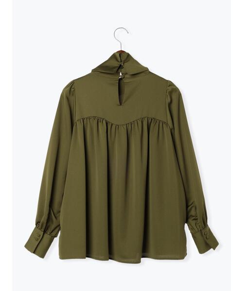 Te chichi（テチチ）の「サテンハイネックブラウス（シャツ/ブラウス・レディース・グレー/ネイビー/オリーブ・F）」の19枚目の写真