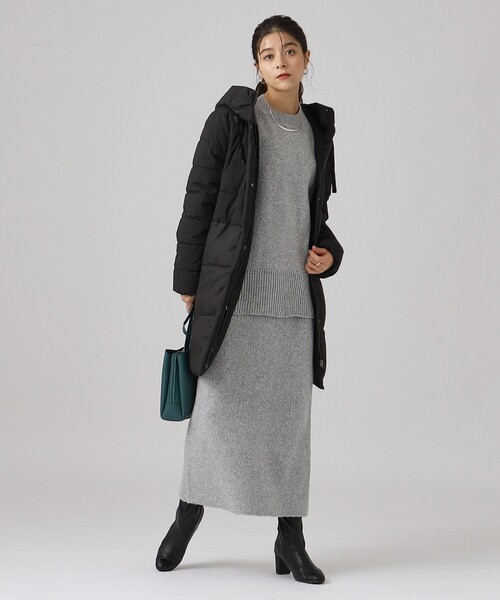 DRESKIP（ドレスキップ）の「◆切替 ファイバー中綿ダウンコート【SHOO WARM/撥水】（その他アウター・レディース・サンドベージュ/ブラック・02/03/04）」の3枚目の写真