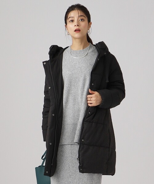 DRESKIP（ドレスキップ）の「◆切替 ファイバー中綿ダウンコート【SHOO WARM/撥水】（その他アウター・レディース・サンドベージュ/ブラック・02/03/04）」の6枚目の写真