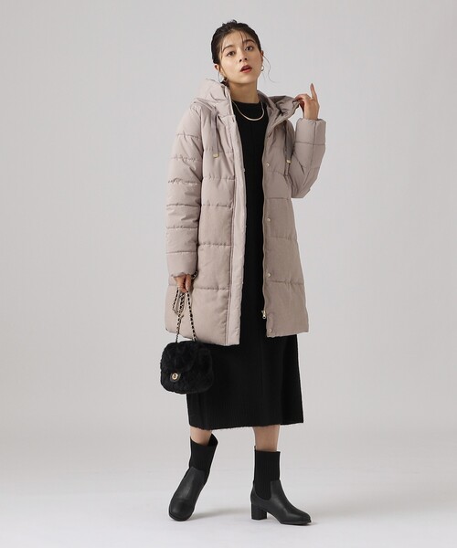 DRESKIP（ドレスキップ）の「◆切替 ファイバー中綿ダウンコート【SHOO WARM/撥水】（その他アウター・レディース・サンドベージュ/ブラック・02/03/04）」の9枚目の写真