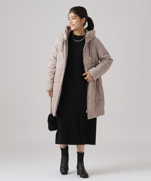 DRESKIP（ドレスキップ）の「◆切替 ファイバー中綿ダウンコート【SHOO WARM/撥水】（その他アウター・レディース・サンドベージュ/ブラック・02/03/04）」の10枚目の写真