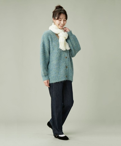 TOKYO SHIRTS（トウキョウシャツ）の「カシミヤタッチストール（ストール/ショール・レディース・オレンジ/グレー/ブルー/ホワイト・FREE）」の10枚目の写真