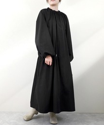 タフタドロストボリュームスリーブワンピース