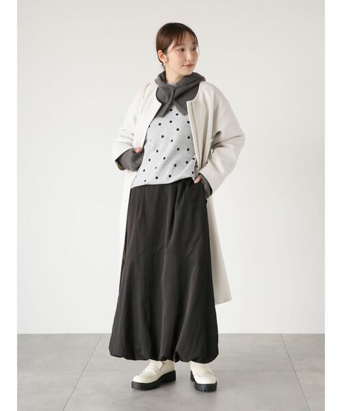 Te chichi TERRASSE(テチチテラス)の「シャギーバラクラバ(ハット・レディース・チャコールグレー/オフホワイト・F)」の12枚目の写真