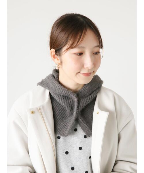 Te chichi TERRASSE(テチチテラス)の「シャギーバラクラバ(ハット・レディース・チャコールグレー/オフホワイト・F)」の11枚目の写真