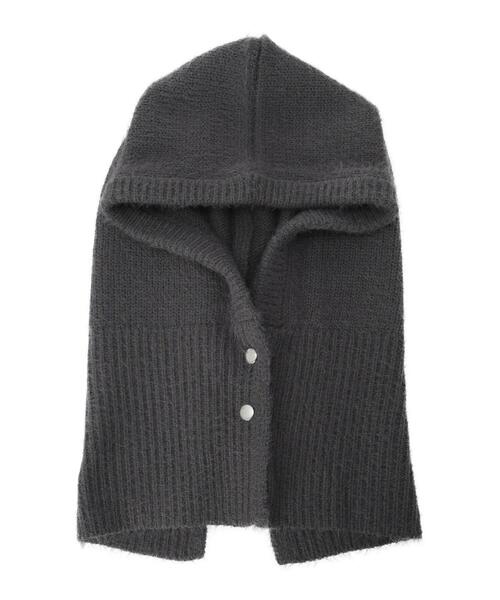 Te chichi TERRASSE(テチチテラス)の「シャギーバラクラバ(ハット・レディース・チャコールグレー/オフホワイト・F)」の9枚目の写真