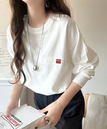 Java（ジャバ）の「【ロンT登場！】《JaVa ジャバコラボ》シンプルなのに格上げ。綿100％シルケット素材裾ドロストオーバーサイズTシャツ（半袖）（長袖）（Tシャツ/カットソー）」