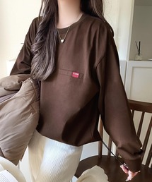 Java（ジャバ）の「【ロンT登場！】《JaVa ジャバコラボ》シンプルなのに格上げ。綿100％シルケット素材裾ドロストオーバーサイズTシャツ（半袖）（長袖）（Tシャツ/カットソー）」