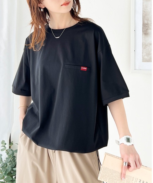 Java(ジャバ)の「【ロンT登場!】《JaVa ジャバコラボ》シンプルなのに格上げ。綿100%シルケット素材裾ドロストオーバーサイズTシャツ(半袖)(長袖)(Tシャツ/カットソー・レディース・オフホワイト/グリーン/ブラック/グレイッシュベージュ/ブラウン系1/ホワイト系1/ベージュ系1/ブラック系1・SMALL/X-LARGE/MEDIUM/LARGE)」の15枚目の写真