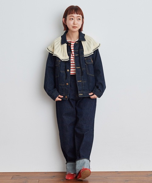 CHILD WOMAN（チャイルドウーマン）の「☆強撚綿 透かし編み付け襟（付け襟・レディース・アイボリー・FREE）」の11枚目の写真