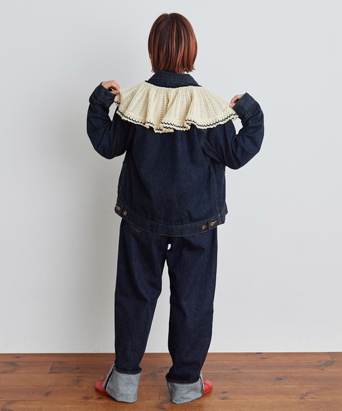 CHILD WOMAN（チャイルドウーマン）の「☆強撚綿 透かし編み付け襟（付け襟・レディース・アイボリー・FREE）」の12枚目の写真