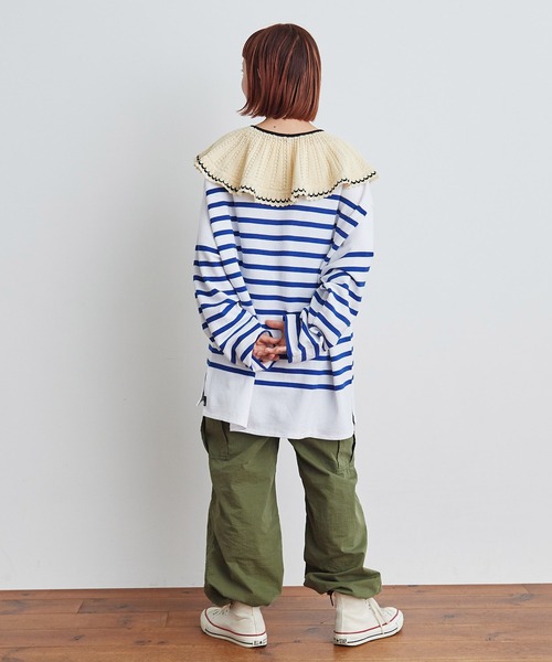 CHILD WOMAN（チャイルドウーマン）の「☆強撚綿 透かし編み付け襟（付け襟・レディース・アイボリー・FREE）」の7枚目の写真