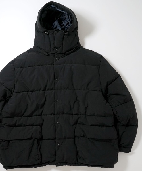 おしゃれスタ（オシャレスタ）の「ポリリップストップ中綿フーテッドジャケット【IR】 オーバーサイズ メンズ レディース（ブルゾン・メンズ・ブラック/オフホワイト/マスタード/レッド・XL/L/M）」の2枚目の写真