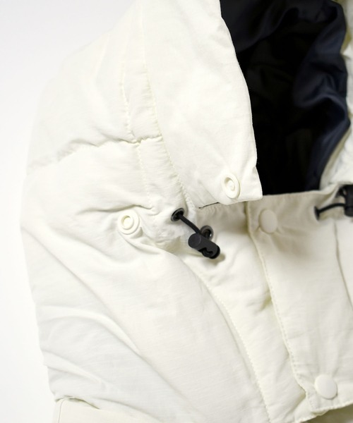 おしゃれスタ（オシャレスタ）の「ポリリップストップ中綿フーテッドジャケット【IR】 オーバーサイズ メンズ レディース（ブルゾン・メンズ・ブラック/オフホワイト/マスタード/レッド・XL/L/M）」の12枚目の写真