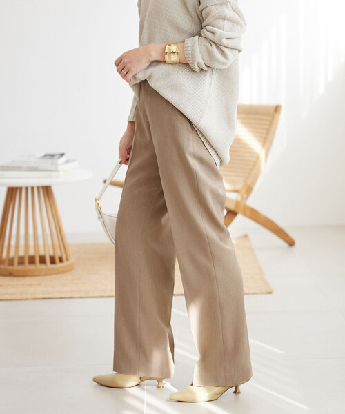SLOBE IENAウォッシャブルツイルストレートパンツ　36 追加》ウォッシャブルツイルストレートパンツ（スラックス