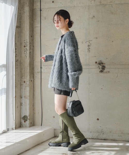 Kastane（カスタネ）の「起毛シャギーニットカーディガン（カーディガン/ボレロ・レディース・グレー/アイボリー/イエロー・FREE）」の18枚目の写真