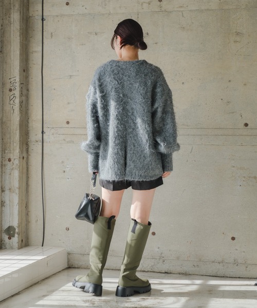 Kastane（カスタネ）の「起毛シャギーニットカーディガン（カーディガン/ボレロ・レディース・グレー/アイボリー/イエロー・FREE）」の19枚目の写真