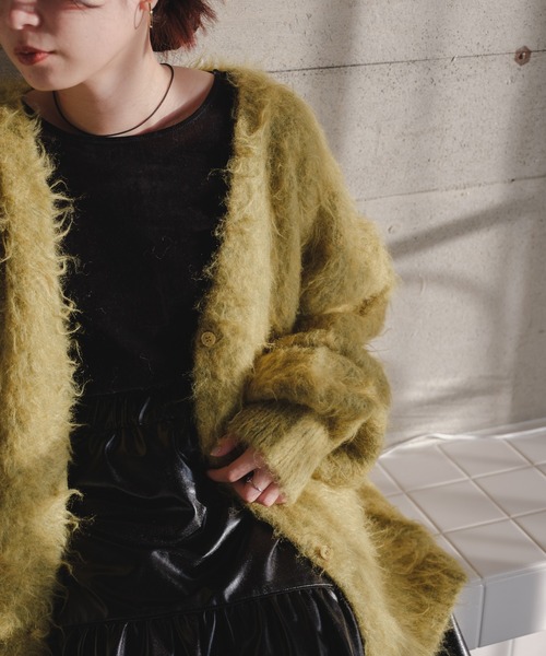 Kastane（カスタネ）の「起毛シャギーニットカーディガン（カーディガン/ボレロ・レディース・グレー/アイボリー/イエロー・FREE）」の21枚目の写真