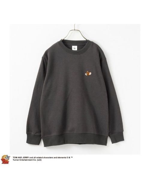 Tom&Jerry(トムアンドジェリー)の「TOM&JERRY トムとジェリー 裏起毛トレーナー スウェット(スウェット・レディース・アッシュグレー/チャコールグレー/ブルー系その他/ベージュ・M/L)」の11枚目の写真