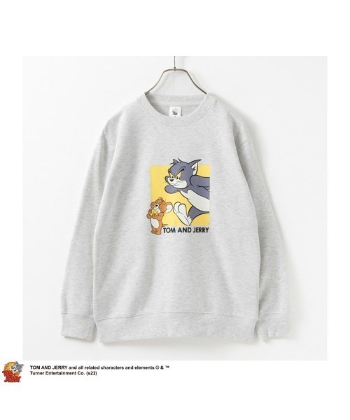 Tom&Jerry(トムアンドジェリー)の「TOM&JERRY トムとジェリー 裏起毛トレーナー スウェット(スウェット・レディース・アッシュグレー/チャコールグレー/ブルー系その他/ベージュ・M/L)」の13枚目の写真