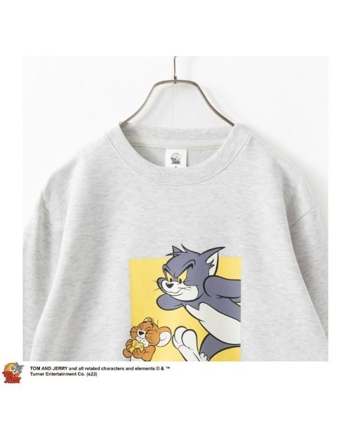Tom&Jerry(トムアンドジェリー)の「TOM&JERRY トムとジェリー 裏起毛トレーナー スウェット(スウェット・レディース・アッシュグレー/チャコールグレー/ブルー系その他/ベージュ・M/L)」の15枚目の写真
