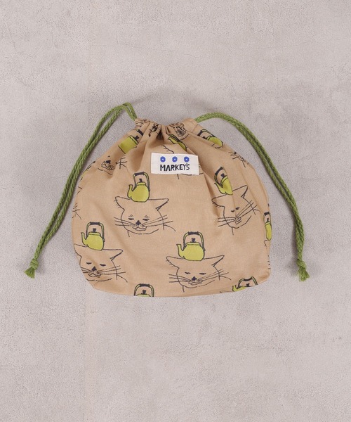 MARKEY'S（マーキーズ）の「[26年春夏新色＆再入荷]ソウガラ巾着(M)（ポーチ・キッズ・ライトグレー/ホワイト/ラベンダー/ブラック/アイボリー/オレンジ/ブルー/グリーン/ブラウン/ターコイズブルー/ベージュ/レッド/ホワイト系その他/グリーン系その他/キャメル/ライトブルー/ブルー系その他・M）」の7枚目の写真