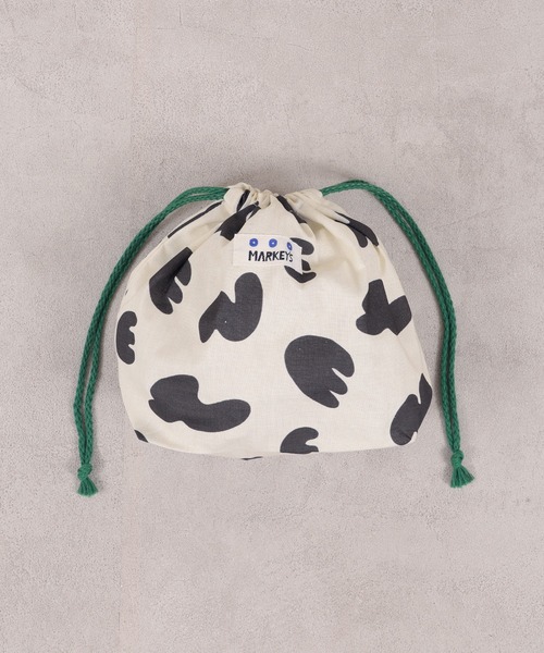 MARKEY'S（マーキーズ）の「[26年春夏新色＆再入荷]ソウガラ巾着(M)（ポーチ・キッズ・ライトグレー/ホワイト/ラベンダー/ブラック/アイボリー/オレンジ/ブルー/グリーン/ブラウン/ターコイズブルー/ベージュ/レッド/ホワイト系その他/グリーン系その他/キャメル/ライトブルー/ブルー系その他・M）」の2枚目の写真