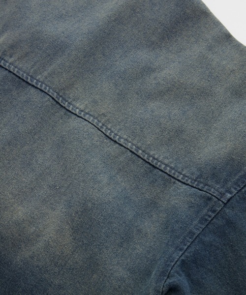 Loose/ルース（ルース）の「ヴィンテージセミショートデニムシャツジャケット【セットアップ対応】（シャツ/ブラウス・メンズ・ダークグレー/ブラック/ダークブルー・S/XS/L/M）」の12枚目の写真