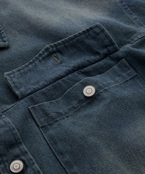 Loose/ルース（ルース）の「ヴィンテージセミショートデニムシャツジャケット【セットアップ対応】（シャツ/ブラウス・メンズ・ダークグレー/ブラック/ダークブルー・S/XS/L/M）」の14枚目の写真