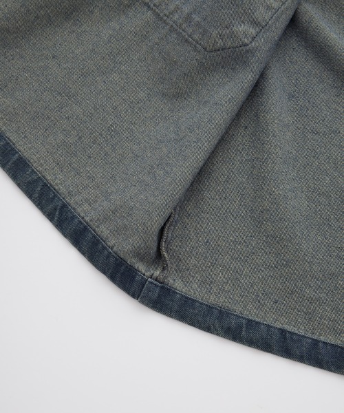 Loose/ルース（ルース）の「ヴィンテージセミショートデニムシャツジャケット【セットアップ対応】（シャツ/ブラウス・メンズ・ダークグレー/ブラック/ダークブルー・S/XS/L/M）」の19枚目の写真