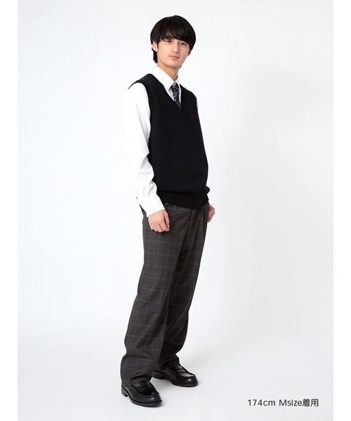 メンズベスト EASTBOY｜メンズ ベスト 綿 7G 男子 制服 高校生 スクール