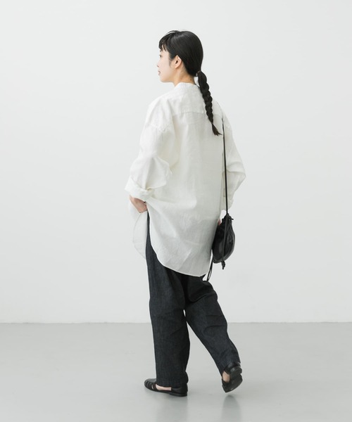 かぐれ（カグレ）の「『ユニセックス』リネンビッグシャツ（Tシャツ