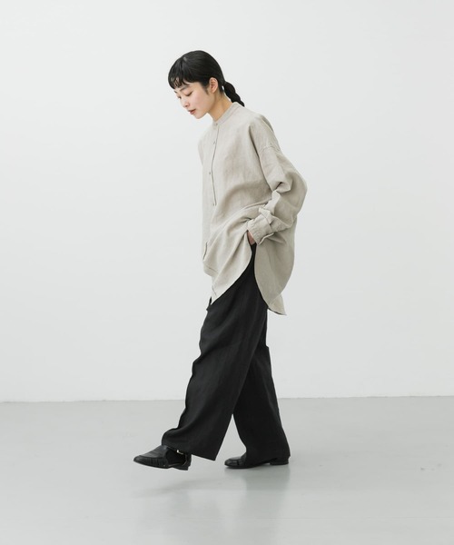 かぐれ（カグレ）の「『ユニセックス』リネンビッグシャツ（T