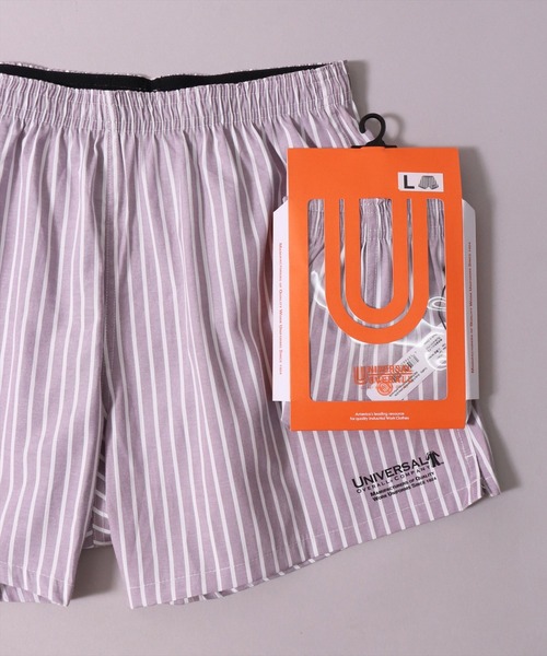 UNIVERSAL OVERALL（ユニバーサルオーバーオール）の「(LG)【UNIVERSAL OVERALL】ストライプ柄 ワーク トランクス（トランクス・メンズ・ブラック系/サックスブルー系/ピンク系/グレー系・MEDIUM/LARGE/X-LARGE）」の3枚目の写真