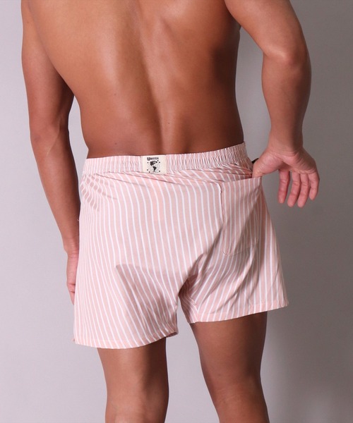 UNIVERSAL OVERALL（ユニバーサルオーバーオール）の「(LG)【UNIVERSAL OVERALL】ストライプ柄 ワーク トランクス（トランクス・メンズ・ブラック系/サックスブルー系/ピンク系/グレー系・MEDIUM/LARGE/X-LARGE）」の22枚目の写真