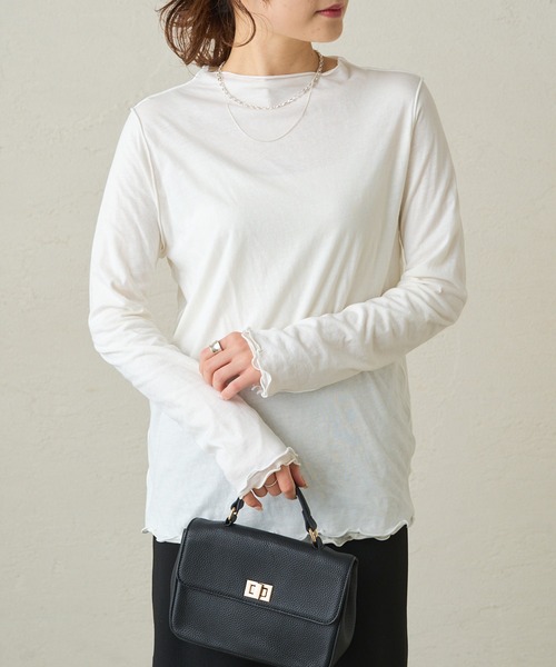 PUAL CE CIN（ピュアルセシン）の「リバーシブルメロープルオーバー（Tシャツ/カットソー・レディース・グレー系/ホワイト系・FREE）」の3枚目の写真