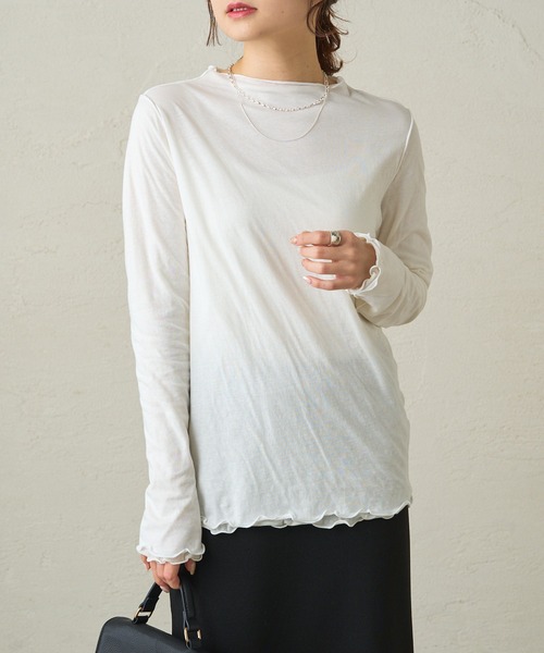 PUAL CE CIN（ピュアルセシン）の「リバーシブルメロープルオーバー（Tシャツ/カットソー・レディース・グレー系/ホワイト系・FREE）」の4枚目の写真