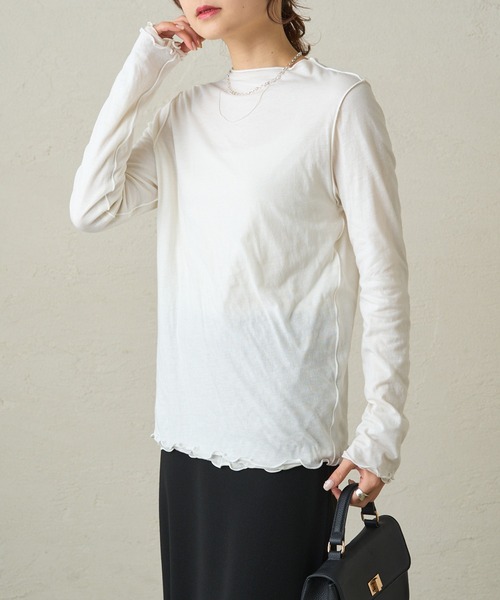 PUAL CE CIN（ピュアルセシン）の「リバーシブルメロープルオーバー（Tシャツ/カットソー・レディース・グレー系/ホワイト系・FREE）」の6枚目の写真