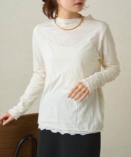 PUAL CE CIN（ピュアルセシン）の「リバーシブルメロープルオーバー（Tシャツ/カットソー・レディース・グレー系/ホワイト系・FREE）」の13枚目の写真