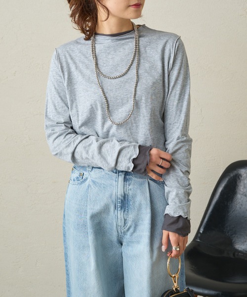 PUAL CE CIN（ピュアルセシン）の「リバーシブルメロープルオーバー（Tシャツ/カットソー・レディース・グレー系/ホワイト系・FREE）」の19枚目の写真